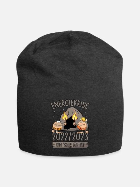 Energiekrise 2022/2023 Ich war dabei! Steinzeit - Jersey-Beanie - Anthrazit