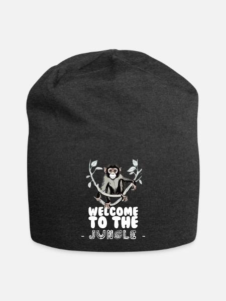 Willkommen im Dschungel - Jersey-Beanie - Anthrazit