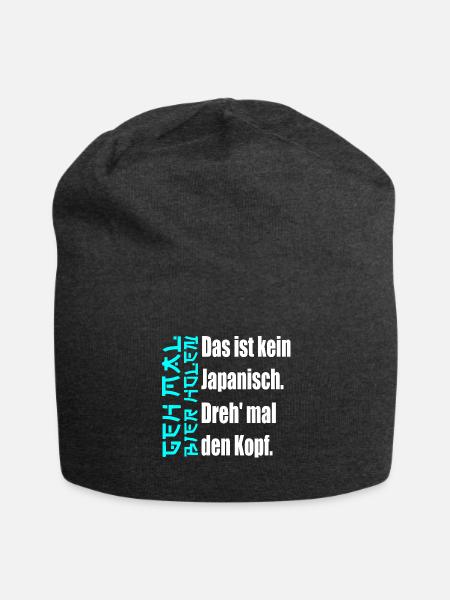Das ist kein Japanisch. [iceblue / white] - Jersey-Beanie - Anthrazit