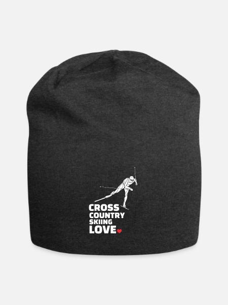 Ich Liebe Cross Country Skiing Stylish Cross - Jersey-Beanie - Anthrazit
