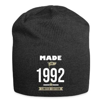 MADE IN 1992 born in 1992 birthday 29 years - Jersey Beanie - charcoal grey - Front