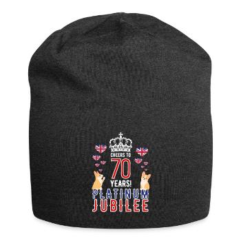 Queen 70th Anniversary of the Throne 2022 70 Years Platinum Corgi - Jersey Beanie - charcoal grey - Front