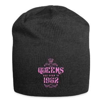 born in 1962 - Jersey Beanie - charcoal grey - Front