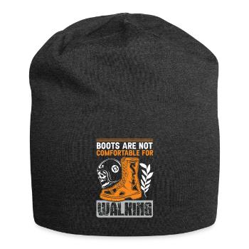 Motorcycle Slogan Boots - Jersey Beanie - charcoal grey - Front