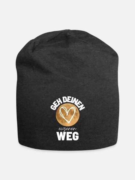 Sprücheshirts Motivationssprüche Motivationsspruch - Jersey-Beanie - Anthrazit