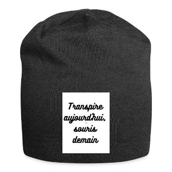 sport - Bonnet en jersey - charbon - Devant