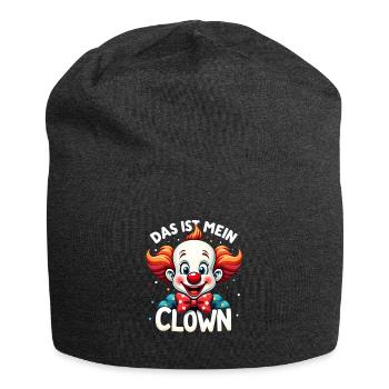 Déguisement de clown de carnaval Carnaval Carnaval - Bonnet en jersey - charbon - Devant
