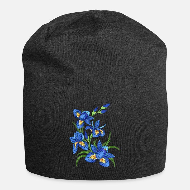 Lys bleu - Bonnet en jersey - charbon