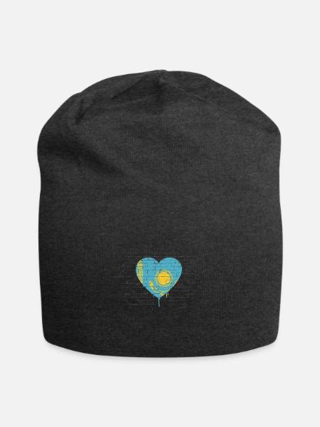 Kasachstan Flagge Kasachstan Fahne Kazakhstan - Jersey-Beanie - Anthrazit