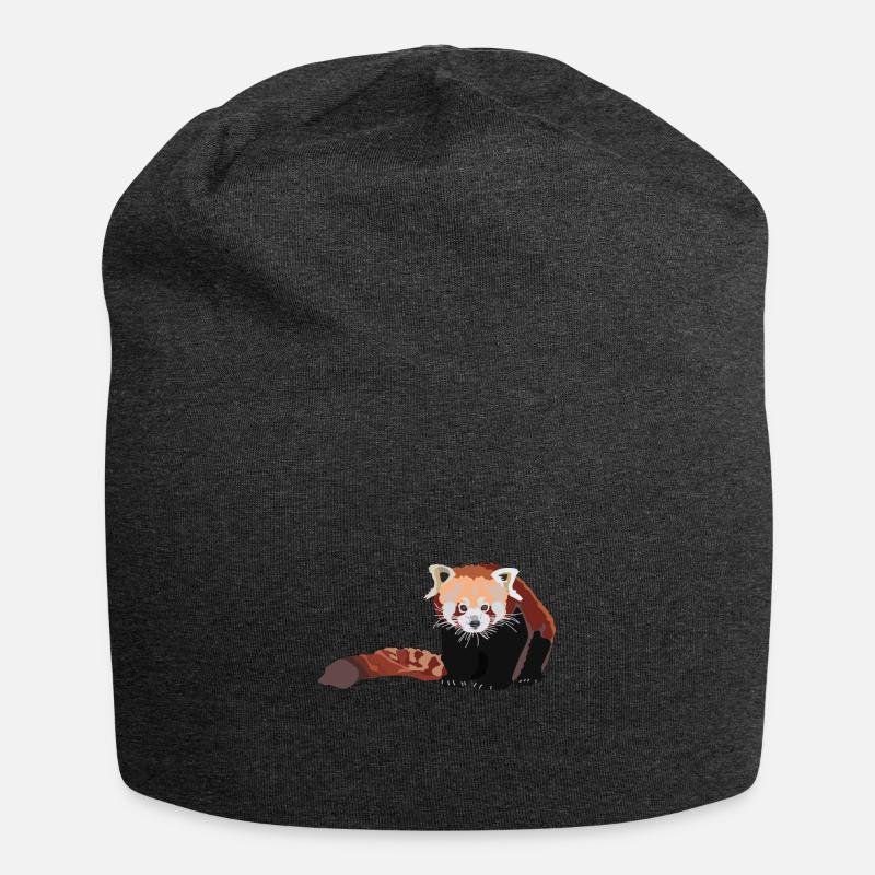 Roter Panda - Jersey-Beanie - Anthrazit