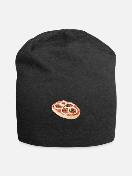 Lustiges Mettbrötchen Mit Zwiebel Für Metzger - Jersey-Beanie - Anthrazit