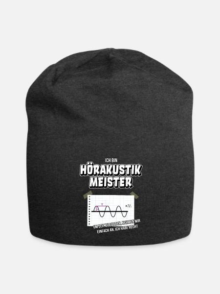 Hörakustiker Hörakustik Meister Hörakustik Spruch - Jersey-Beanie - Anthrazit