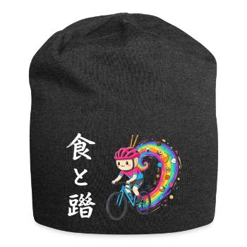 Rainbow Ride: Foodie-Trailradfahrer - Jersey-Beanie - Anthrazit - Vorne