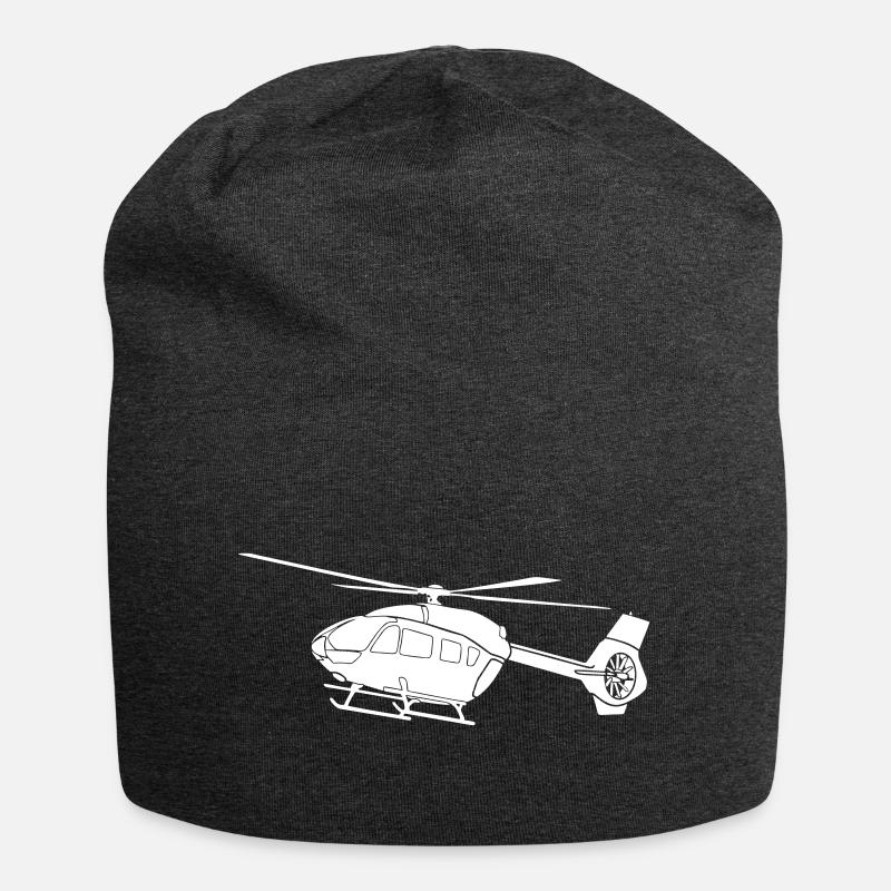 ec145 Hélicoptère Hélicoptère - Bonnet en jersey - charbon