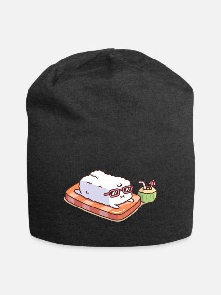 Süßes Sushi mit Sonnenbräune lustig - Jersey-Beanie - Anthrazit