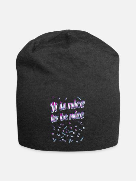 It is nice to be nice - Statement - Jersey-Beanie - Anthrazit