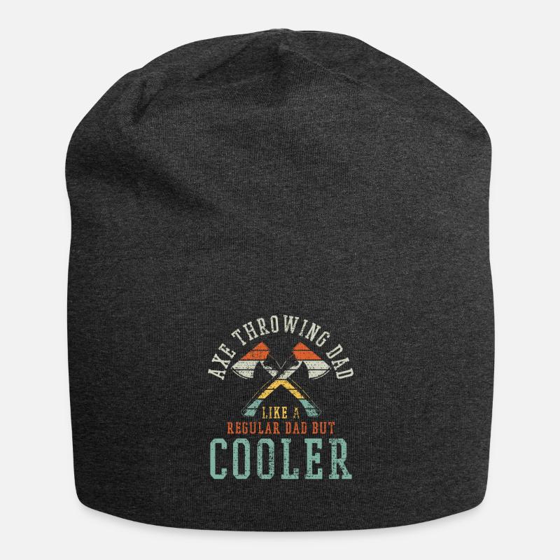 Einzigartige Axtwerfende Lumberjack Fun - Jersey-Beanie - Anthrazit