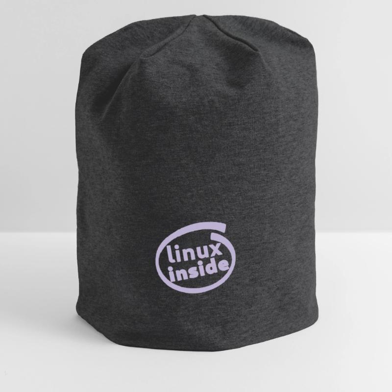 LINUX INSIDE TUX PROGRAMMER LOGO NERD GIFT Bonnet en jersey