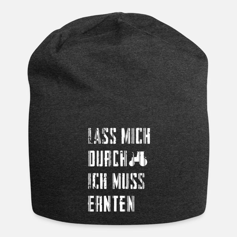 Lass mich durch | Traktor Landwirtschaft Geschenk - Jersey-Beanie - Anthrazit