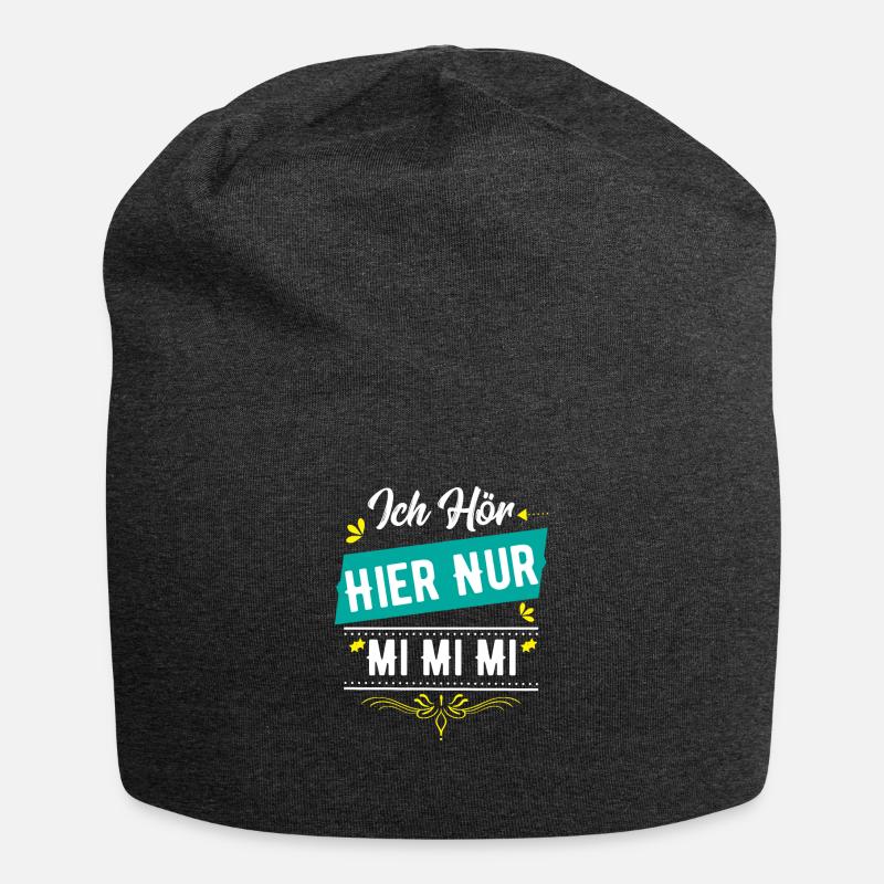 Je n'écoute que MI MI MI - Bonnet en jersey - charbon