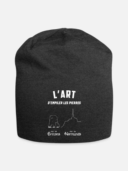 L'art d empiler les pierres - Bonnet en jersey - charbon
