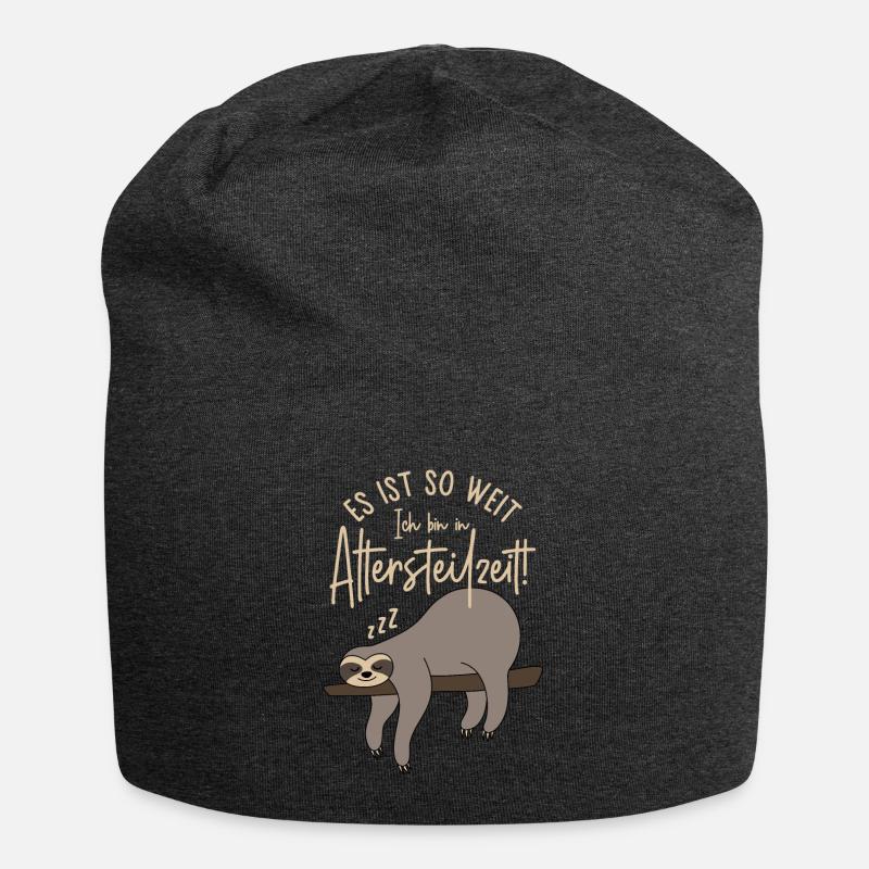 Faultier Es ist so weit Ich bin in Altersteilzeit - Jersey-Beanie - Anthrazit