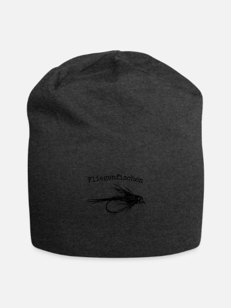Fliegenfischen - Jersey-Beanie - Anthrazit