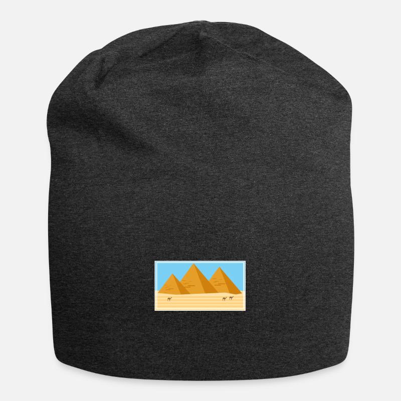 Ägypten Pyramiden Andenken Geschenkidee - Jersey-Beanie - Anthrazit