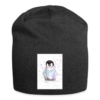 Petit pingouin - Bonnet en jersey - charbon - Devant