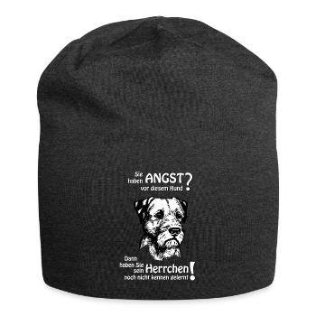 Angst vor Border Terrier? Herrchen - Jersey-Beanie - Anthrazit - Vorne