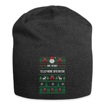 One Merry Telephone Operator - Jersey Beanie - charcoal grey - Front