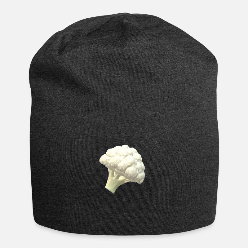 Ein weisser Blumenkohl - Jersey-Beanie - Anthrazit