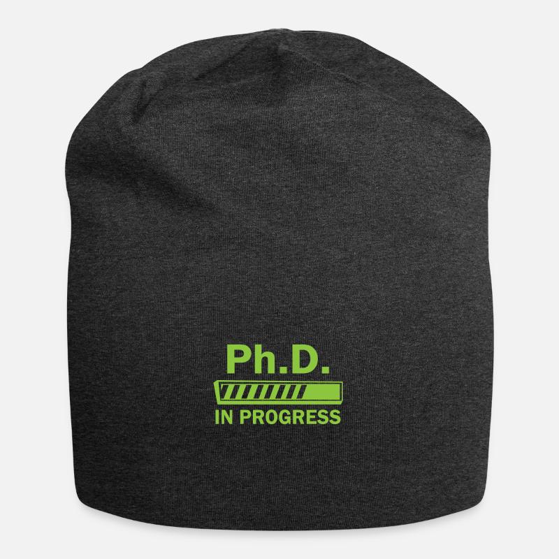 Phd in progress Abschluss Geschenk - Jersey-Beanie - Anthrazit