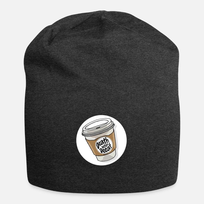 death before decaf kaffee becher - Jersey-Beanie - Anthrazit