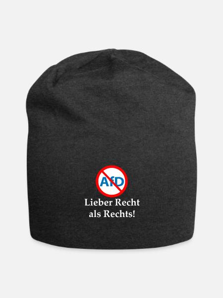 Gegen AfD! Recht statt Rechts - Jersey-Beanie - Anthrazit