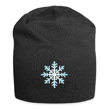 Schneeflocke Schnee Winter Weihnachten farbig 2 - Jersey-Beanie - Anthrazit - Vorne