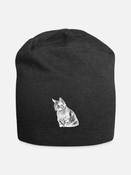 Kili, die Katze - Jersey-Beanie - Anthrazit