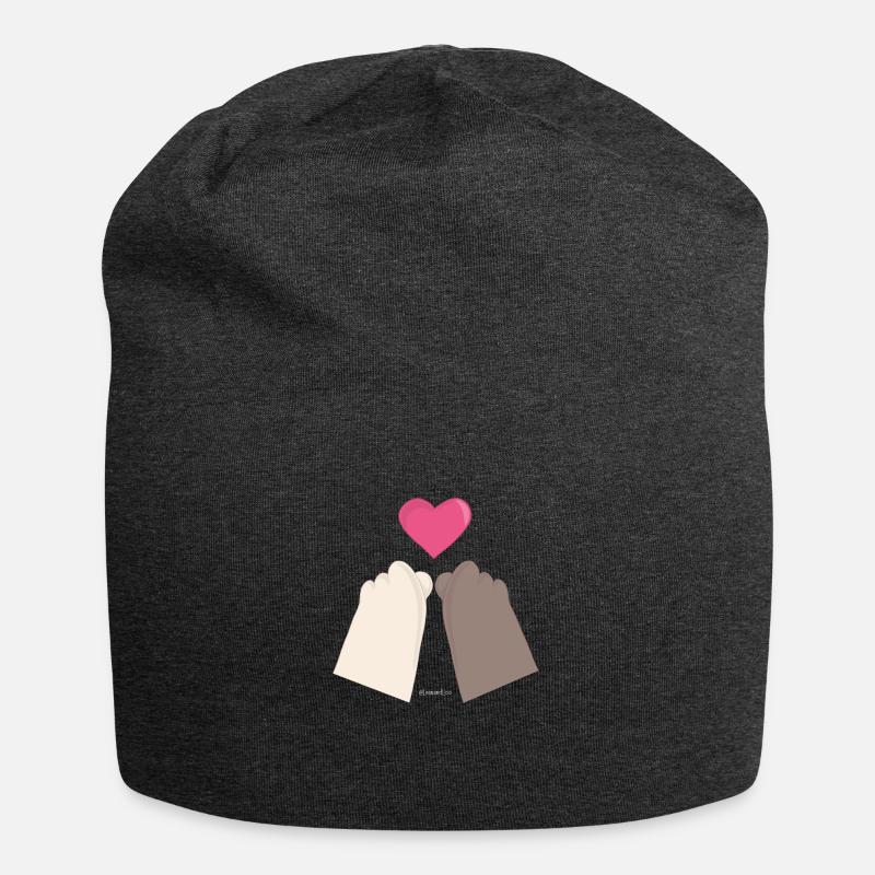 Lean & Loo Finger Herzen - Jersey-Beanie - Anthrazit