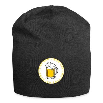 Bees here - Oder ich fall um! - Jersey Beanie - charcoal grey - Front