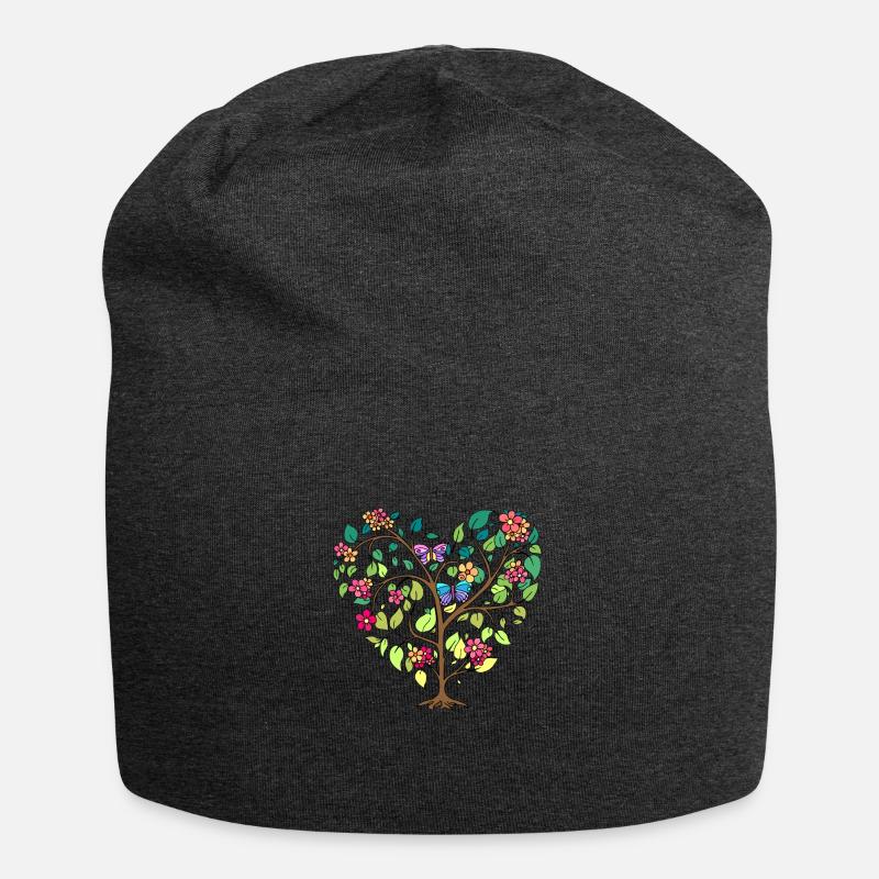 Herzbaum - Jersey-Beanie - Anthrazit