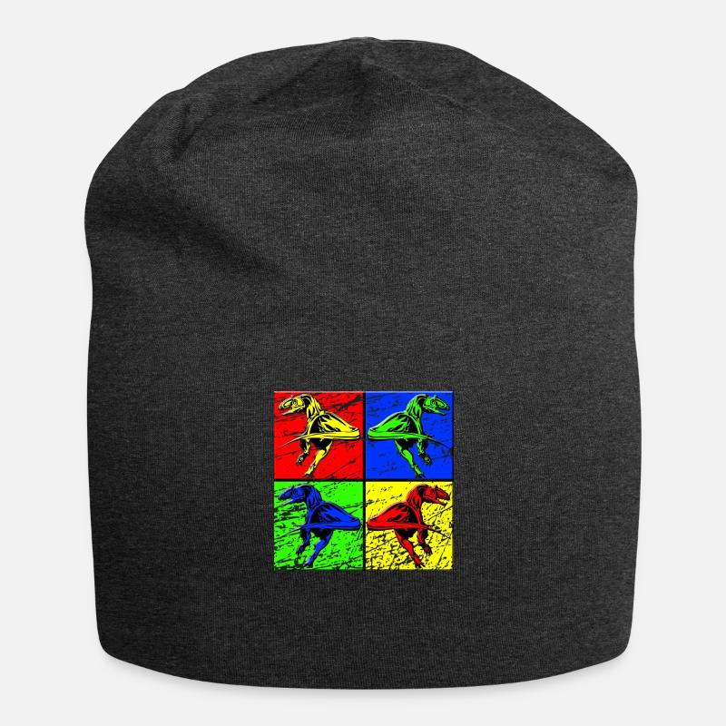 Dinosaurier - Jersey-Beanie - Anthrazit