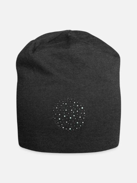Punkte - Jersey-Beanie - Anthrazit