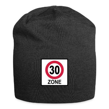 Zone 30 birthday - Jersey Beanie - charcoal grey - Front