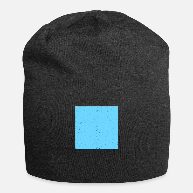 Quadrat hellblau - Jersey-Beanie - Anthrazit
