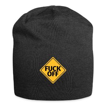 fuck off hau - Jersey Beanie - charcoal grey - Front
