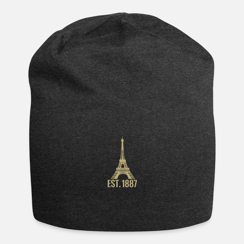 Eiffel tower - Jersey Beanie - charcoal grey