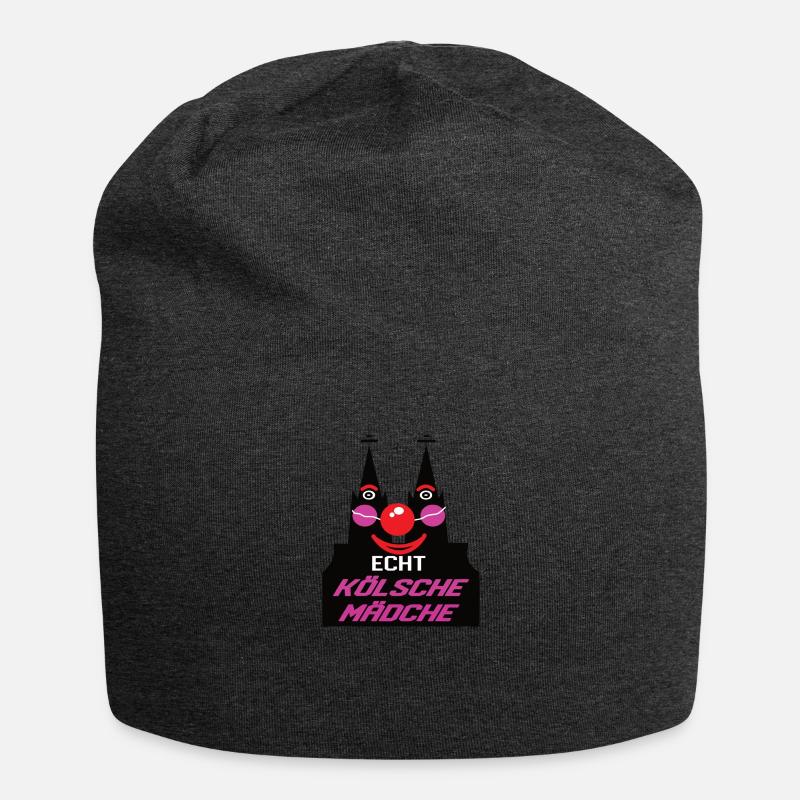 Kölner Karneval Alaaf Echt koelsche Maedche - Jersey-Beanie - Anthrazit
