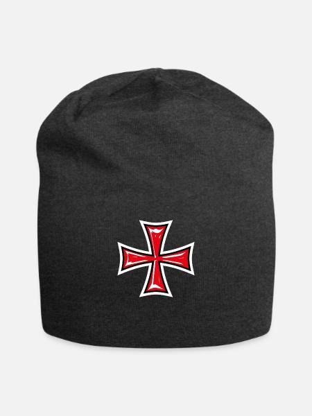 13 Templer Kreuz Ritterkreuz Kreuzritter - Jersey-Beanie - Anthrazit