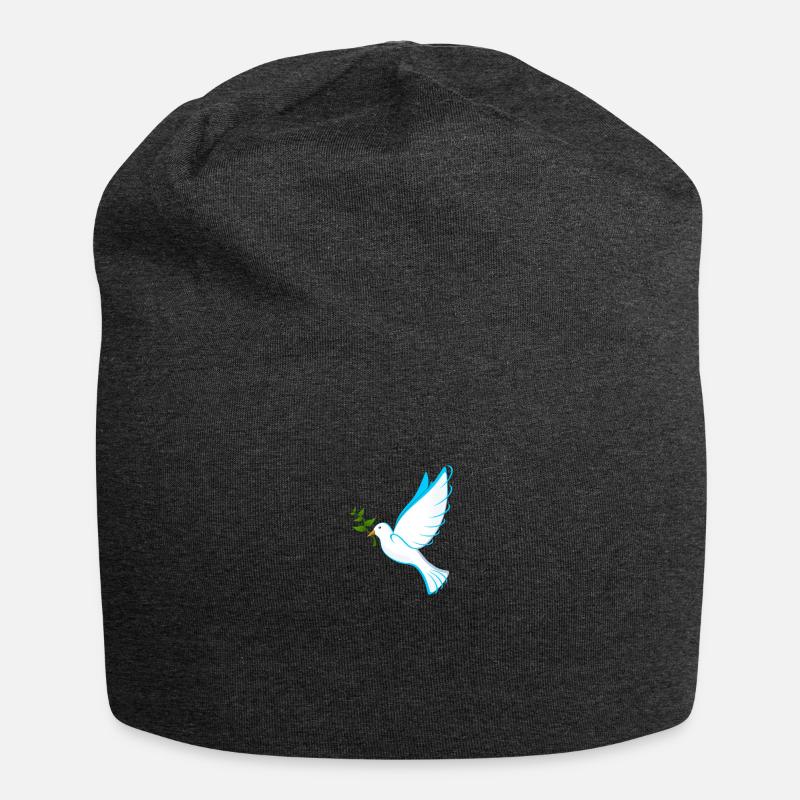 Taube des Friedens - Jersey-Beanie - Anthrazit