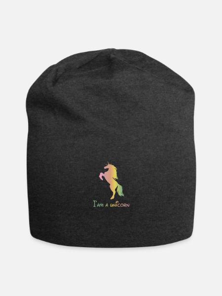 Einhorn - Jersey-Beanie - Anthrazit